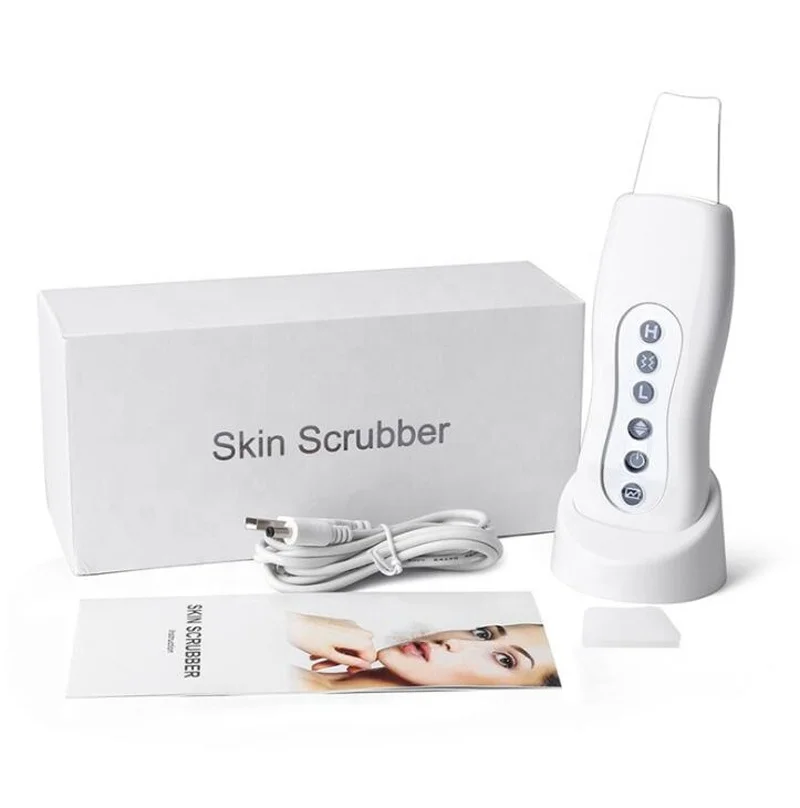 
Professional Portable Sonic Skin Scrubber Facial Machine Skin Cleaner Ultrasonic Skin Scrubber 