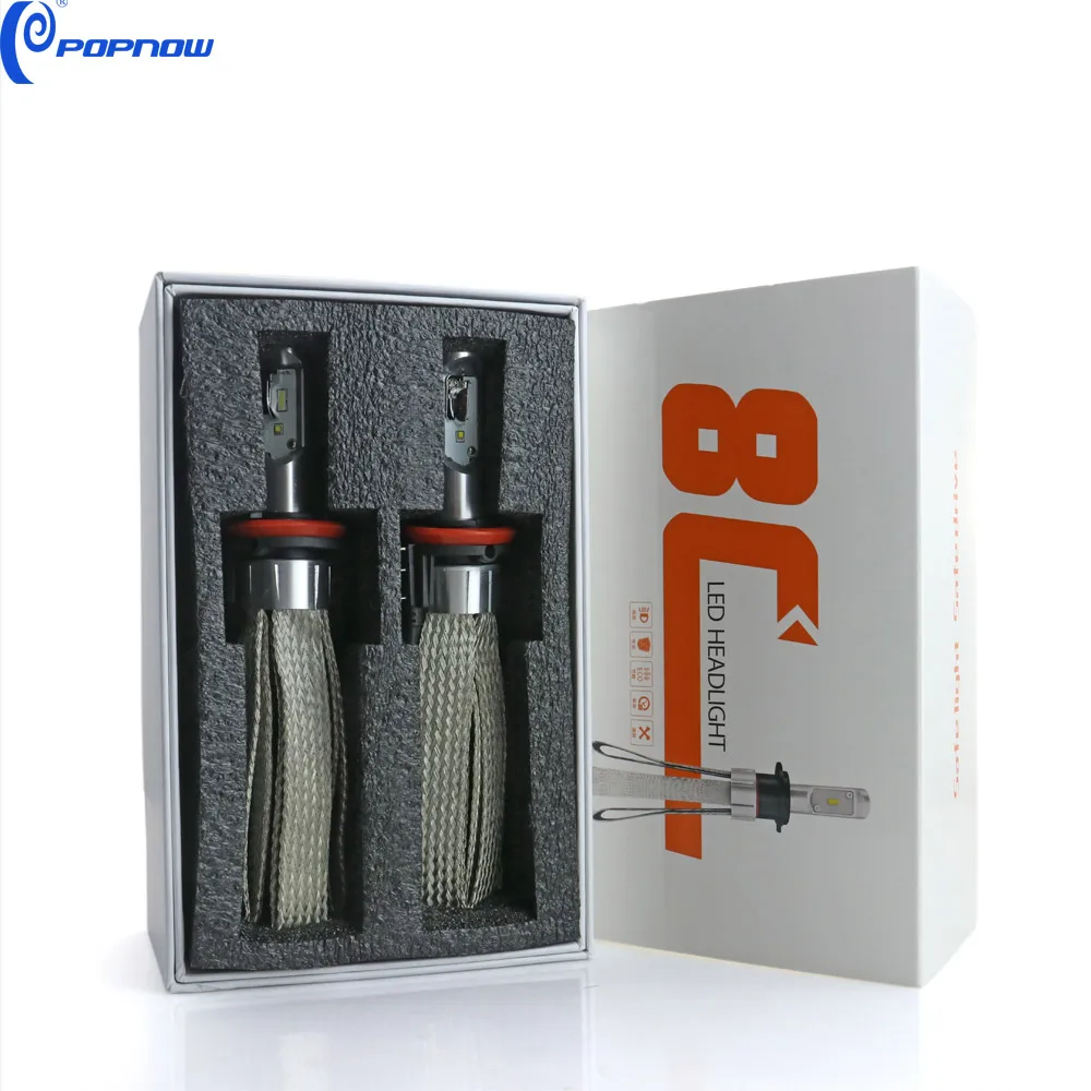 8c H15 LED Headlight Canbus 80W 8000lumens for universal car fanless led headlight