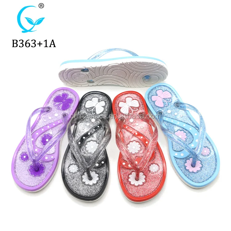 Custom glitter flip flops pakistan chappal soft aerosoft ladies pvc slippers