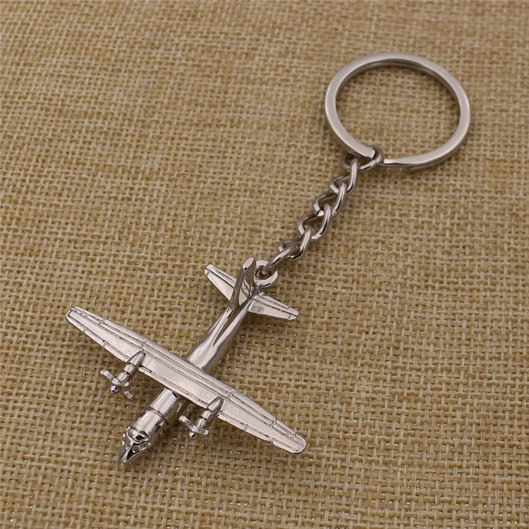Custom zinc alloy metal airplane/aircraft model keychain