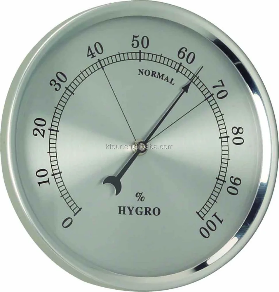 Metal weather station accessories with barometer thermometer hygrometer and clock mechanism movement