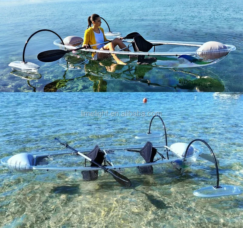 outrigger clear bottom kayak transparent canoe clear kayak crystal canoe