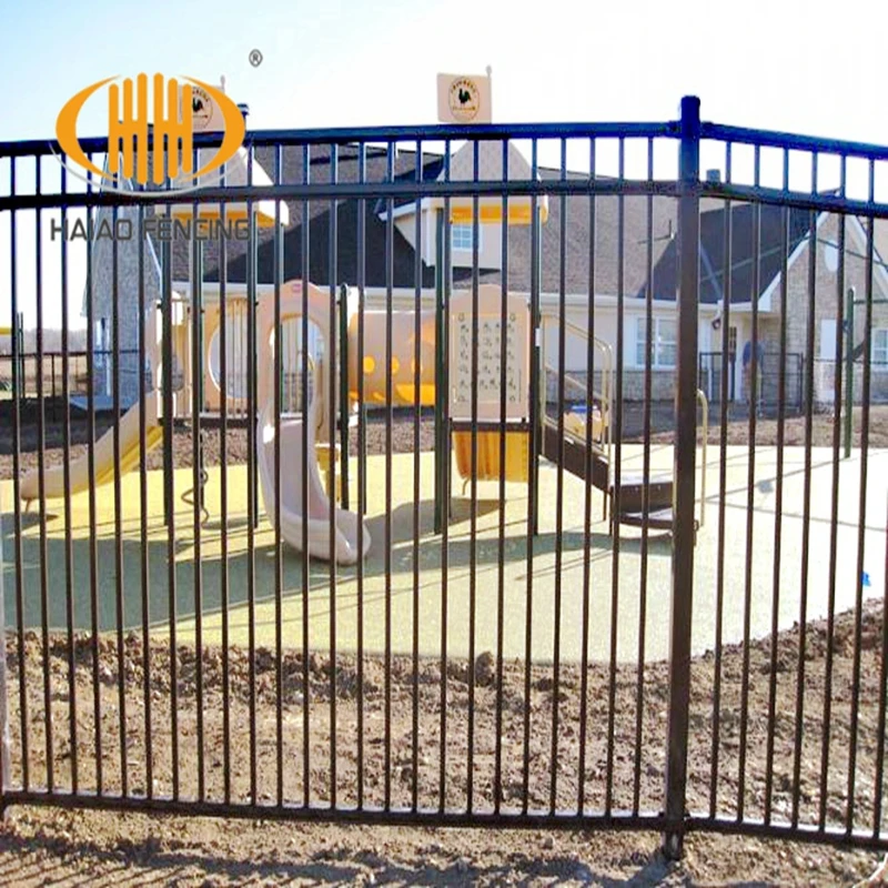 decorative metal fence panels with post and clamps