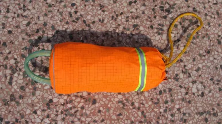 water rescue throwing floating rope bag