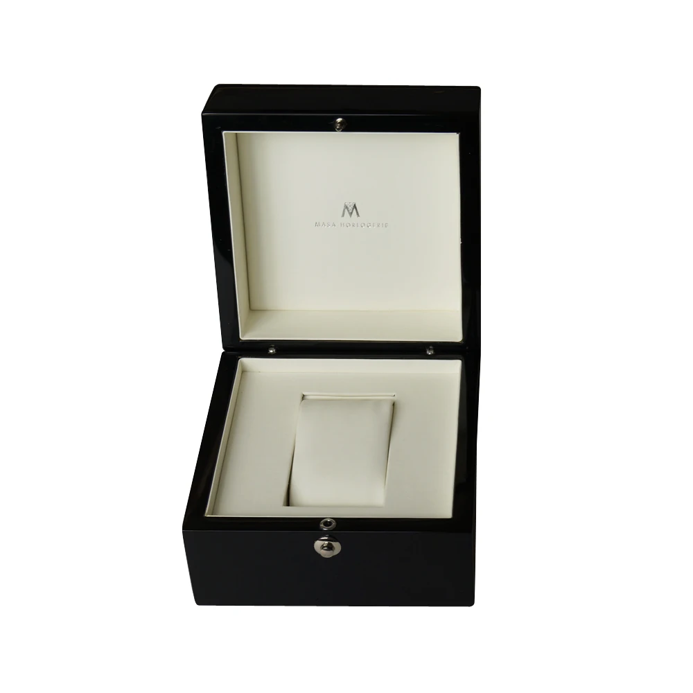 Black lacquer wooden watch box, watch packaging box