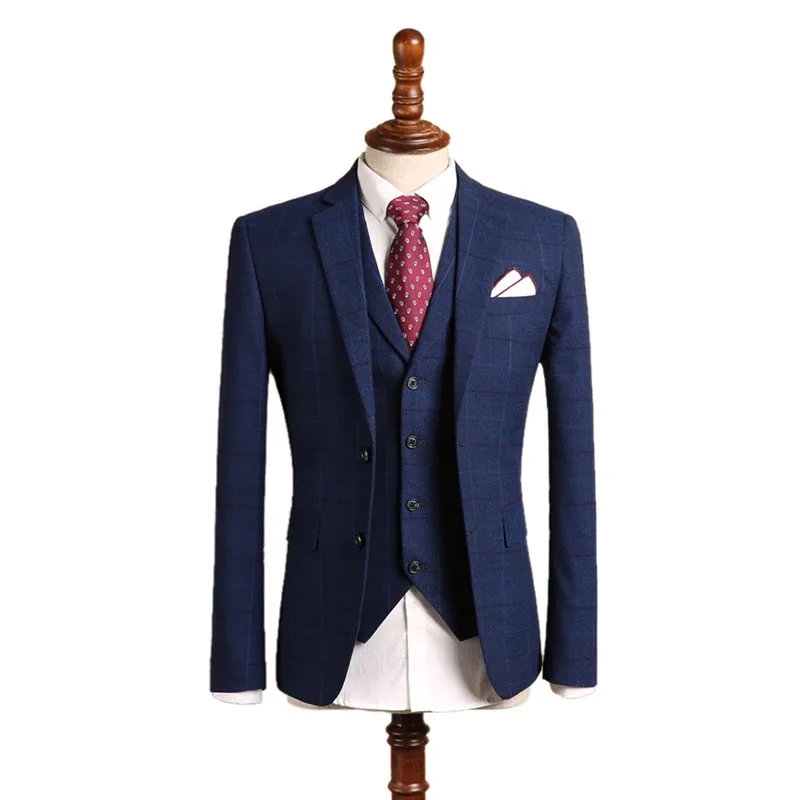 latest custom 2 piece formal men business slim suit coat pant design men 3 piece wedding suits red designer suit for wedding