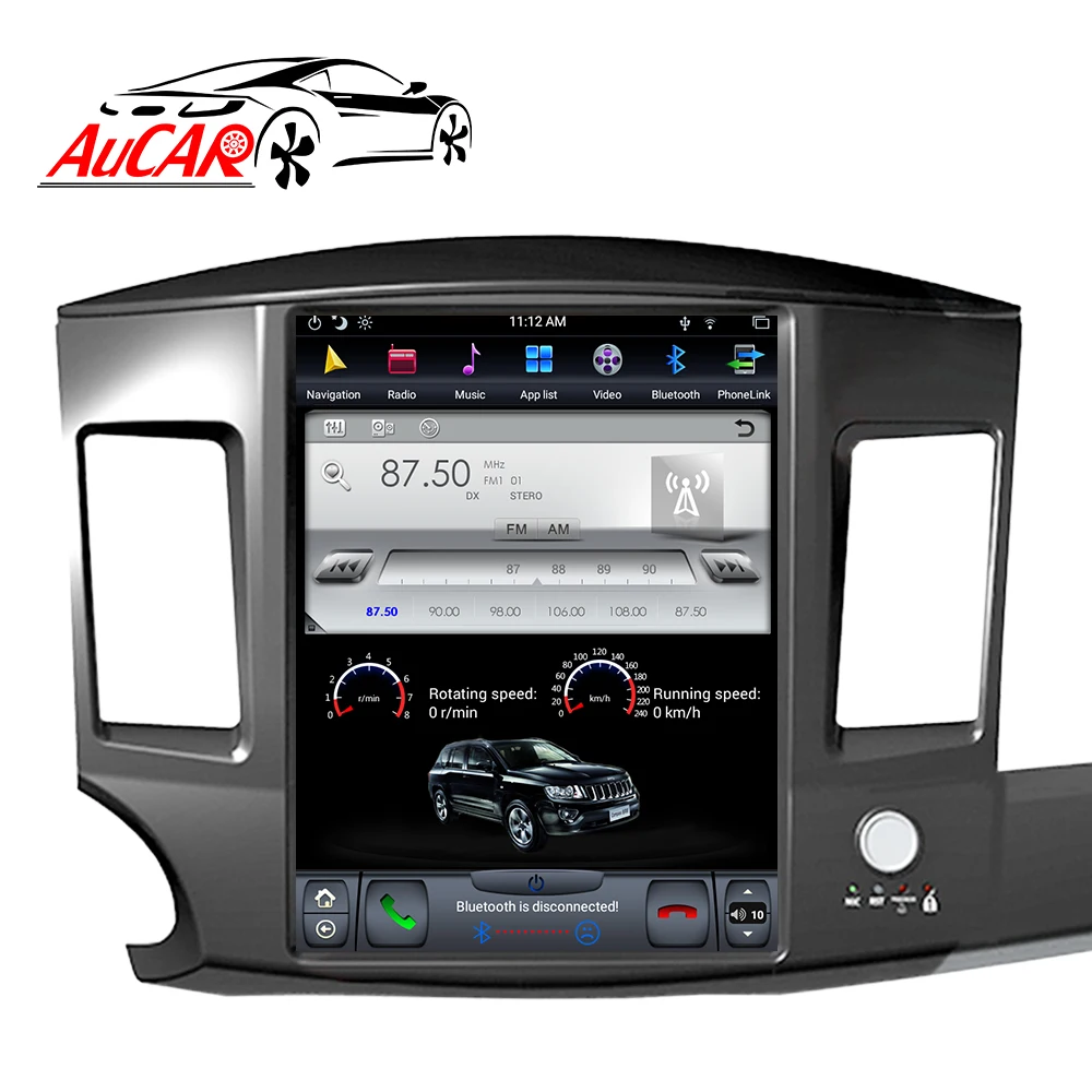  Автомагнитола AuCAR вертикальная 12 1 дюйма Android 9 0 для Mitsubishi Lancer