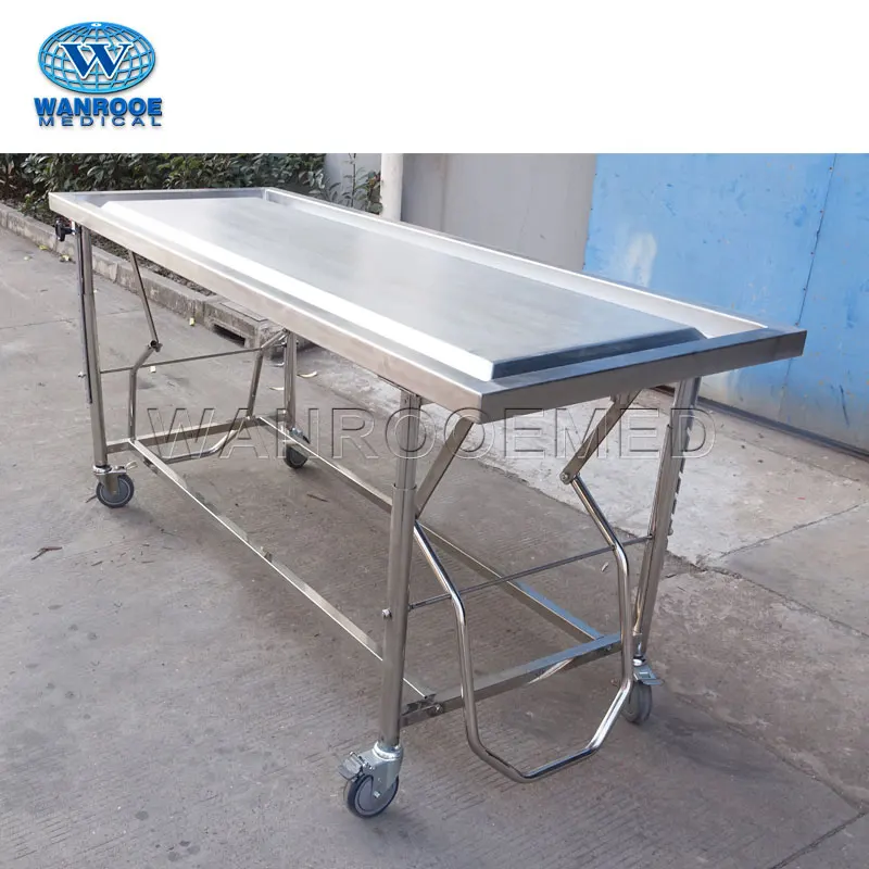 GA205 Adjustable Funeral Mortuary Embalming Table Medical Dissect Corpse Autopsy Table