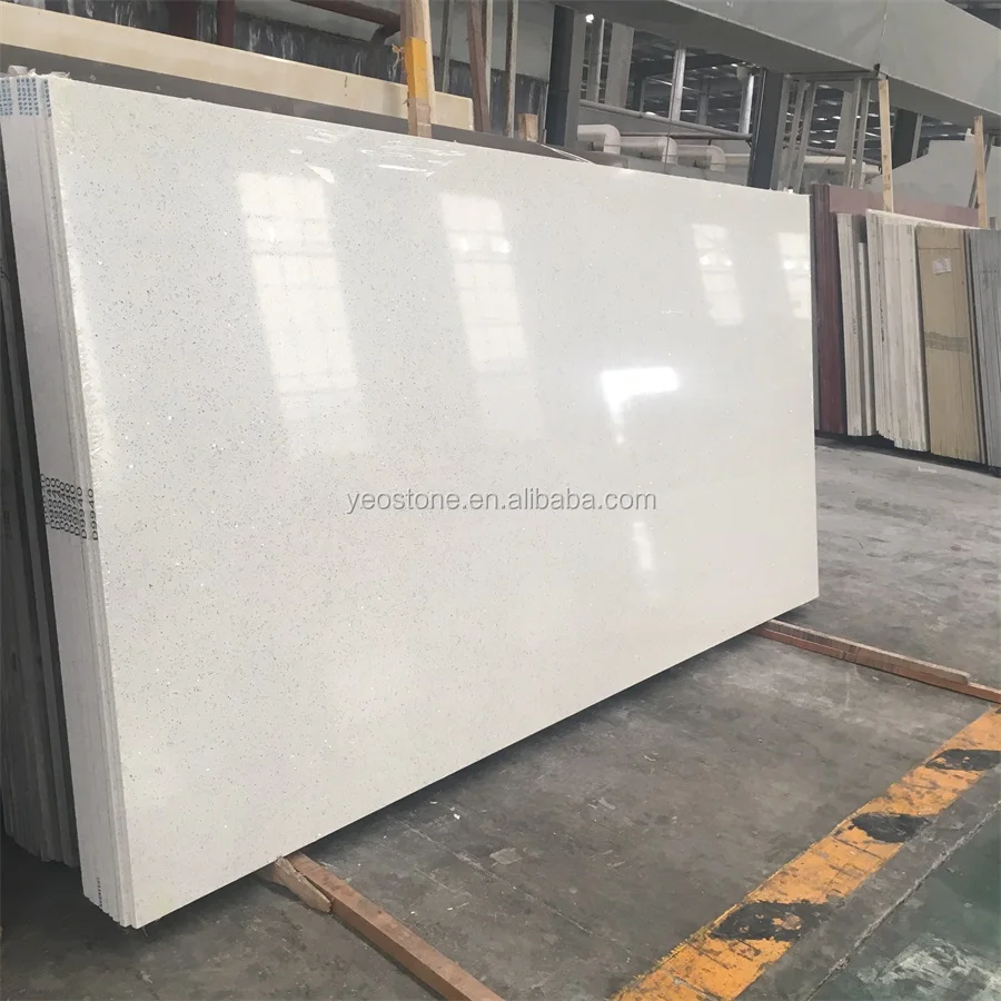 
glacier white silica quartz stone sheet 
