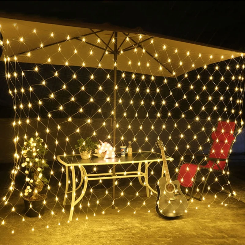 6x4M Christmas Garlands LED String Net Mesh Lights Fairy Xmas Lights