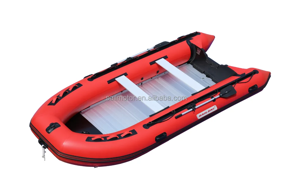 SAILSKI 4.7m inflatable boat, PVC or Hypalon fabric, Heavy duty aluminum floor