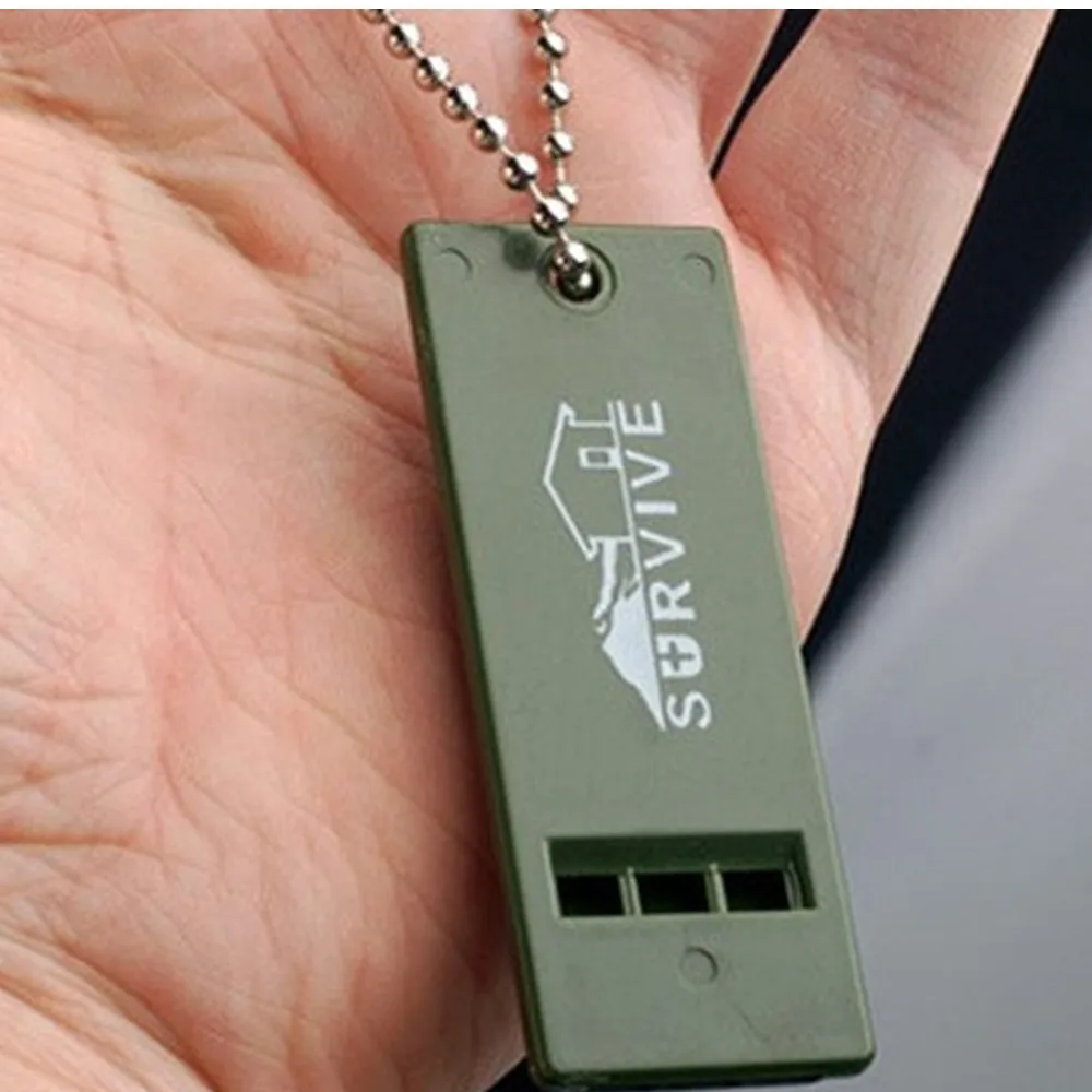 
NEW Army Green Portable Outdoor Survival Whistle 3 Holes Tactical Whistled High Quality Survival Whistle 