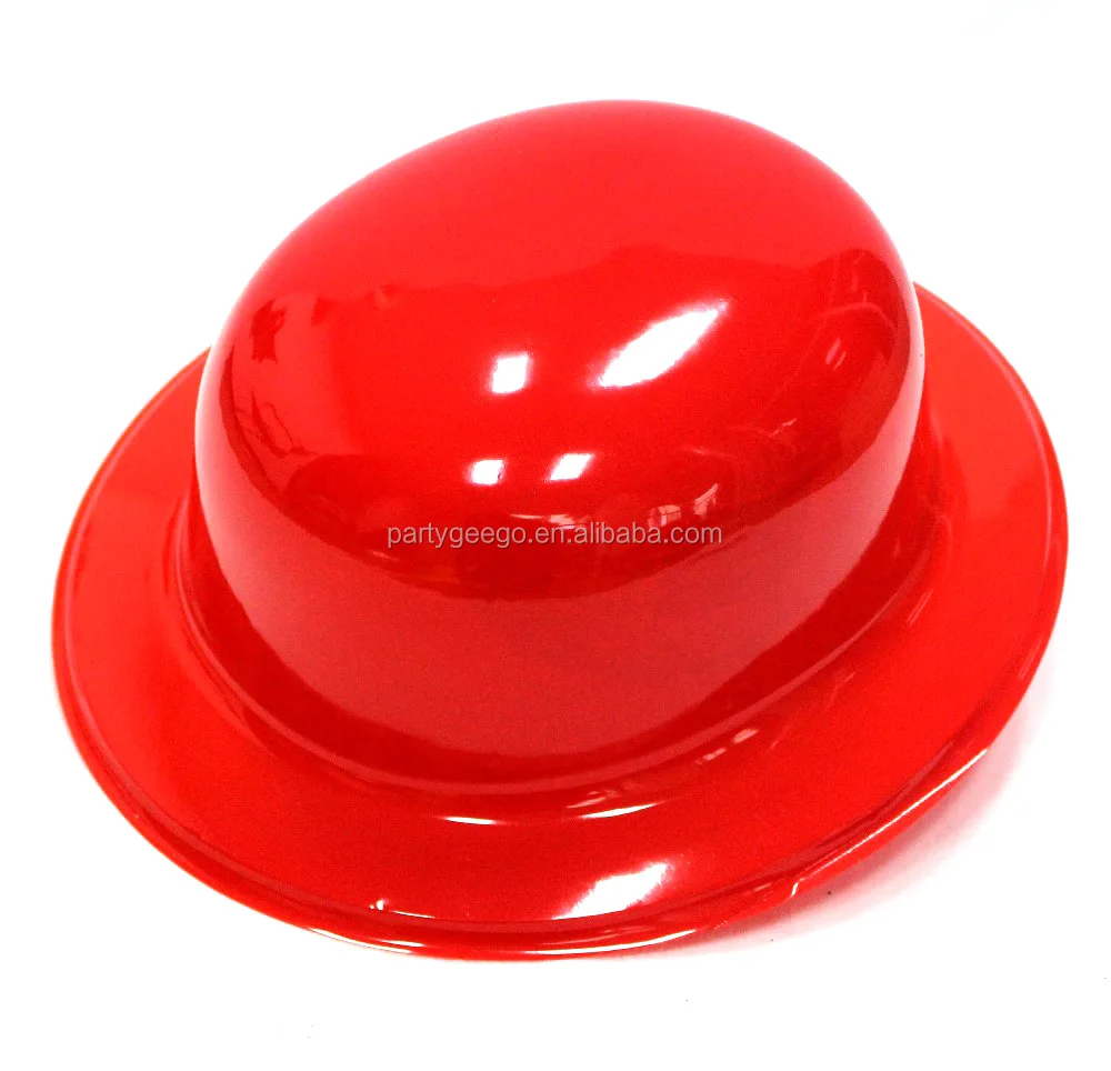 Factory Direct Sale Classic Party kit PVC Imprinted Stars Plastic Bowler Derby Hat