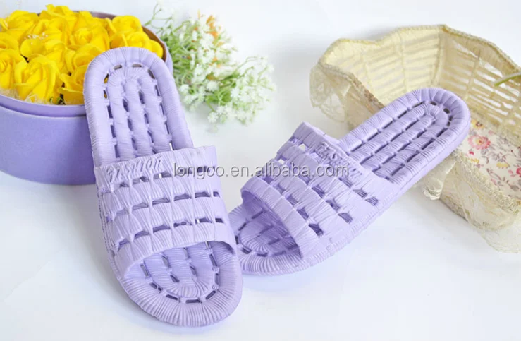 cheap wholesale new design pink pvc blowing bath slippers