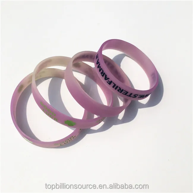 
custom cheap uv sun color changing bracelet 