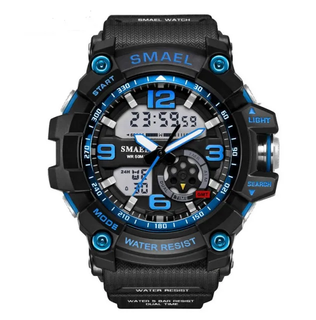 
Smael 1617 colorful sport watch waterproof army watch 