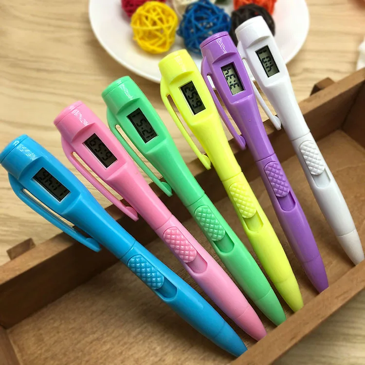 Promotional Electronic Clock Ballpoint Pen With ClocK Time 2019
