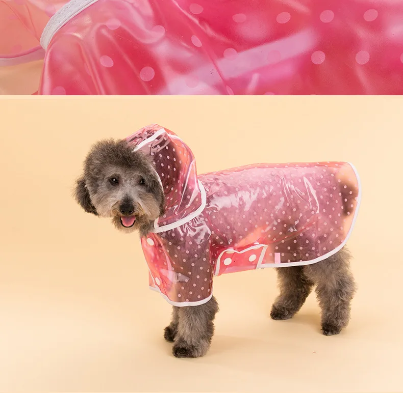Good quality cute clothes coat pet plain big pet waterproof rain coat for dog