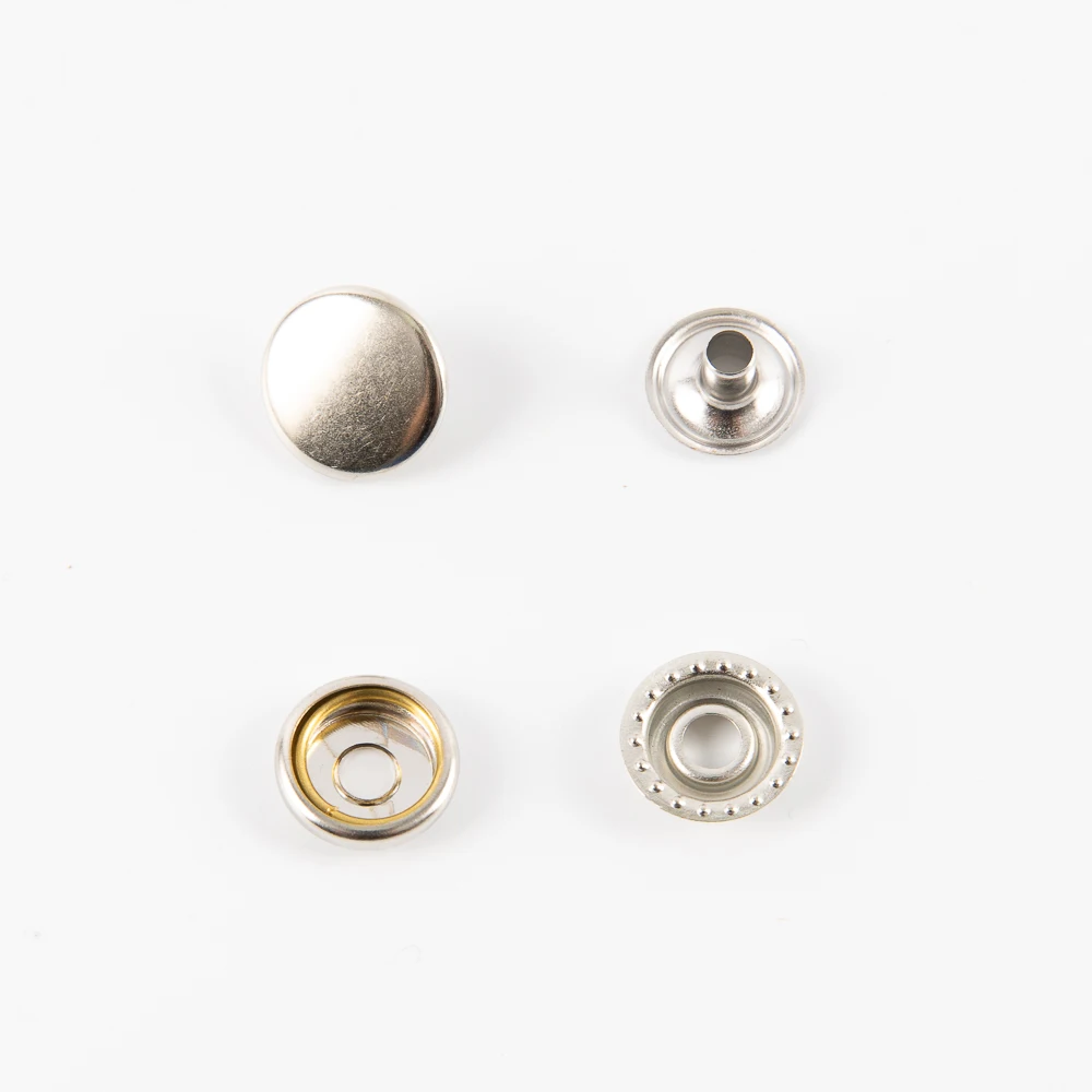 15mm Certificated eco-friendly  spring snap buttons Top Europe quality Real Brass heavy duty DIY cap snap button