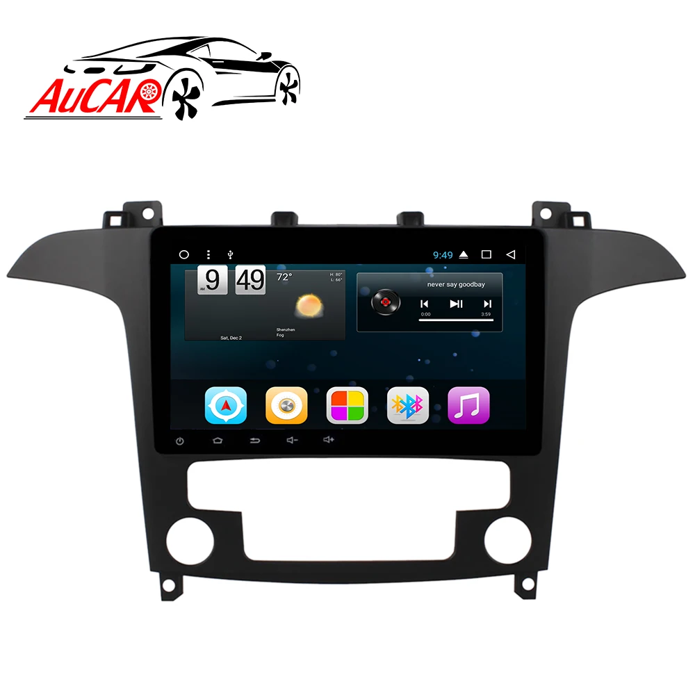Автомобильный мультимедийный плеер AuCAR 9 дюймов Android 10 сенсорный экран стерео видео аудио головное устройство автомобильное радио для Ford S-Max Galaxy