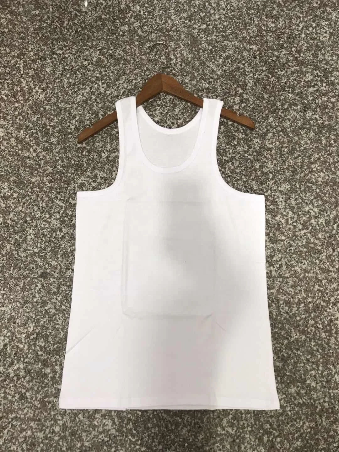 2024 Hot Sale 100% Cotton Breathable Undershirts Vest  Men Plus Size Quick Dry Vest Underwear