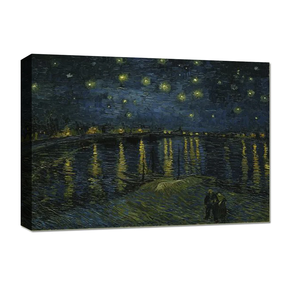 High quality handmade oil canvas paintings Vangoh Starry Night Over the Rhone