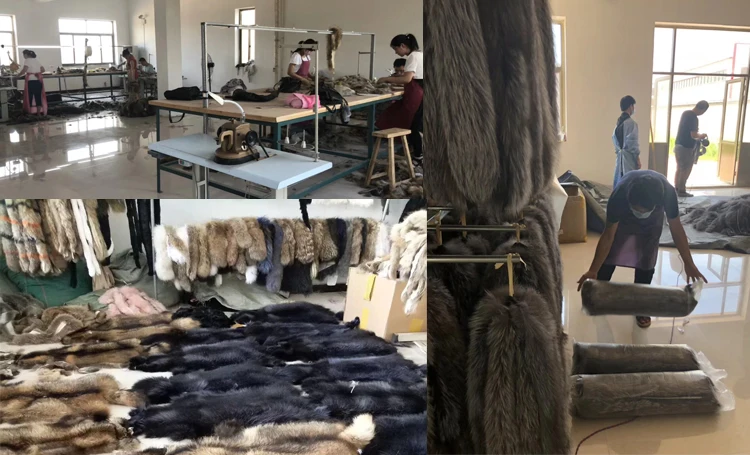 15-16cm Real Fur Raccoon Pom poms