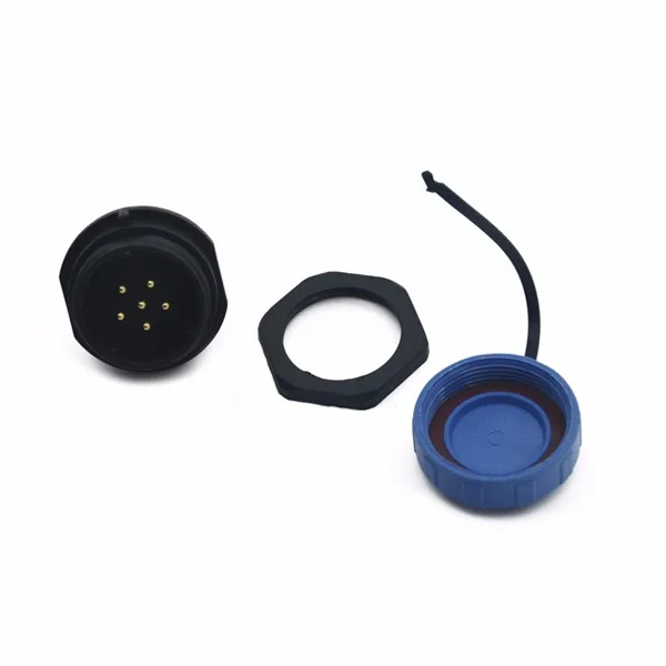 SP21 IP68 6 pin сзади крепление розетка водонепроницаемый разъем провода