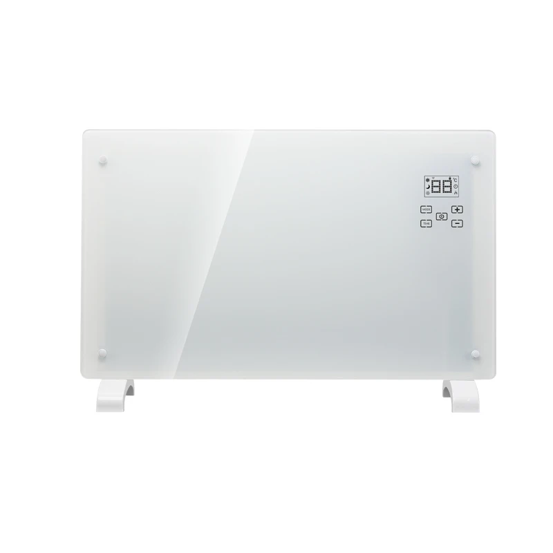 Настенный стеклянный панельный нагреватель с алюминиевым нагревательным элементом X-образной формы и ЖК-дисплеем