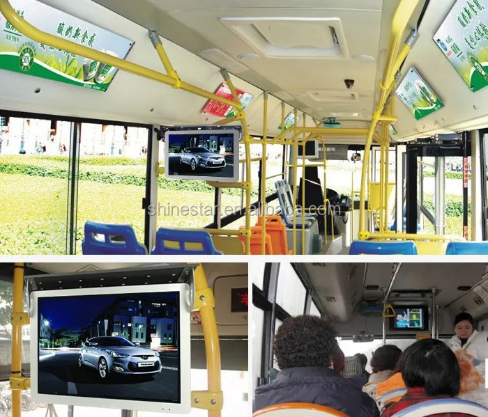 24 inch LCD LED bus screen digital advertising player monitor