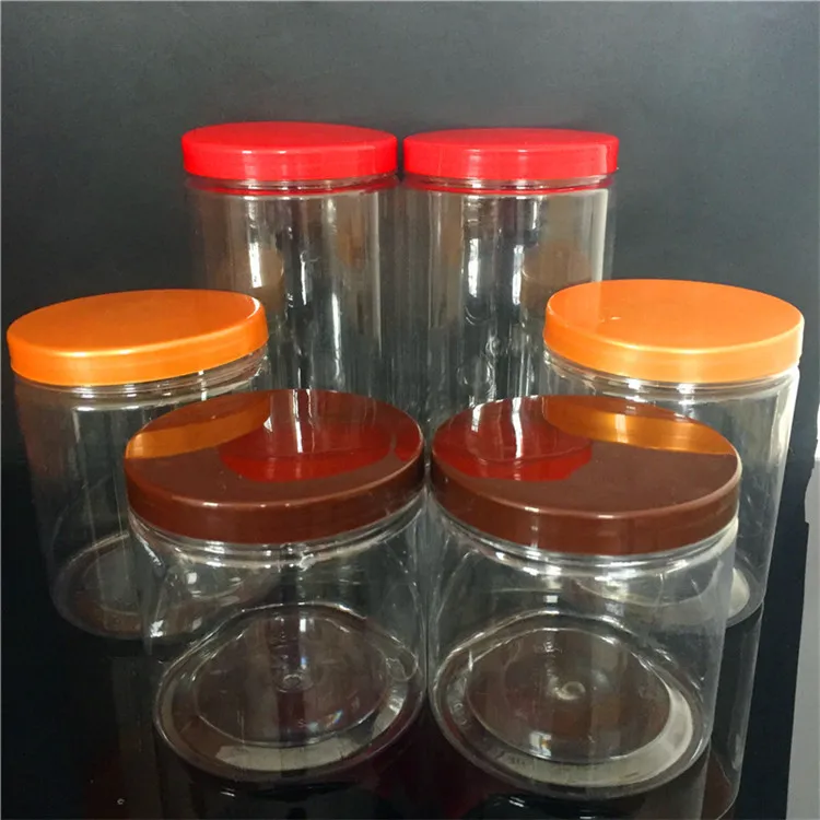 Wholesale price different sizes plastic food grade plastic Storage jar