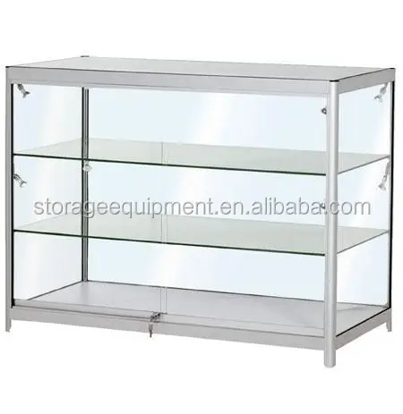 Movable glass furniture corner showcase