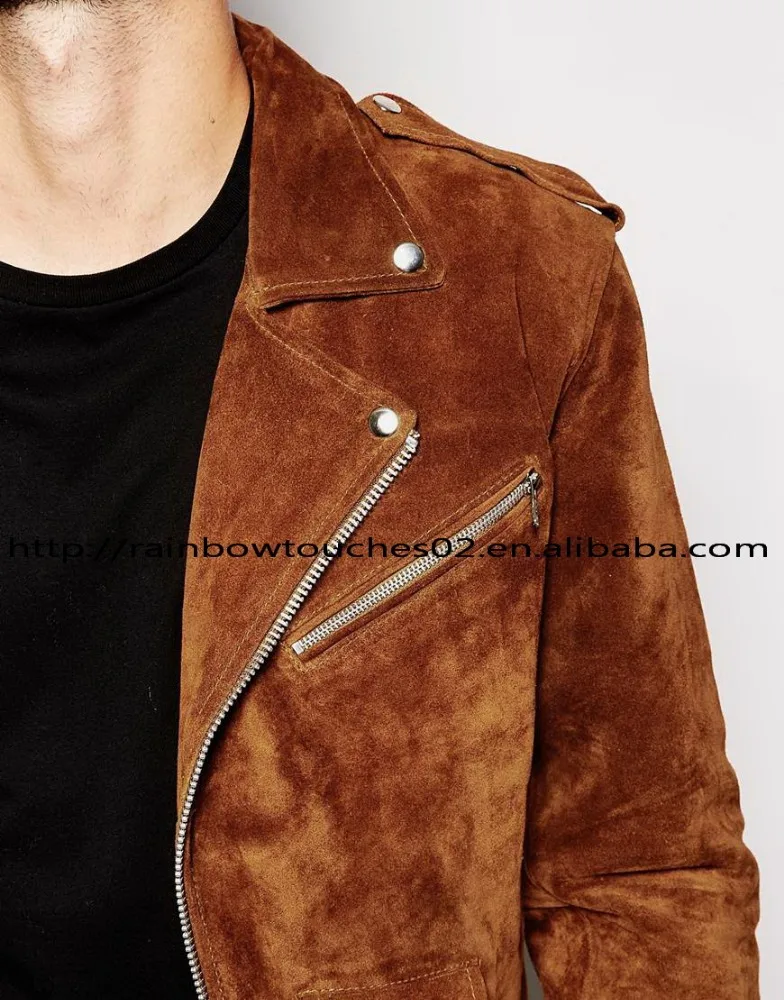 OEM custom mens high quality Vintage Suede Biker Fringing Jacket