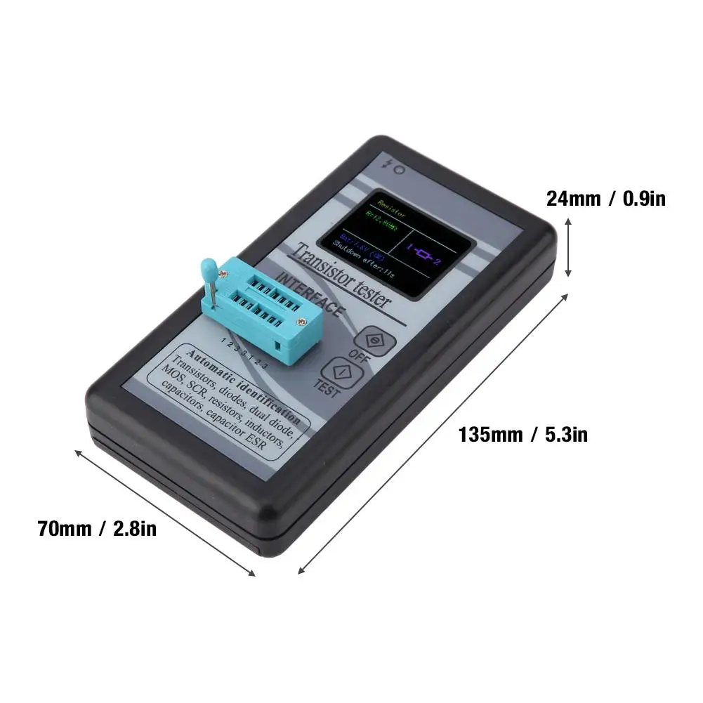 
XDDZ M328 Color screen Display Digital Resistance Inductance Capacitance Meter Multi functional Transistor Tester 