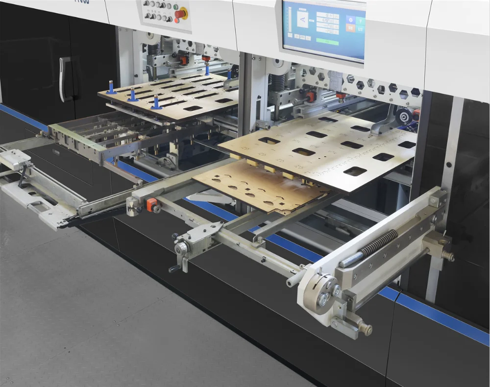 T1060B high speed automatic used paper cup die cutting machine with double cam gripper bar