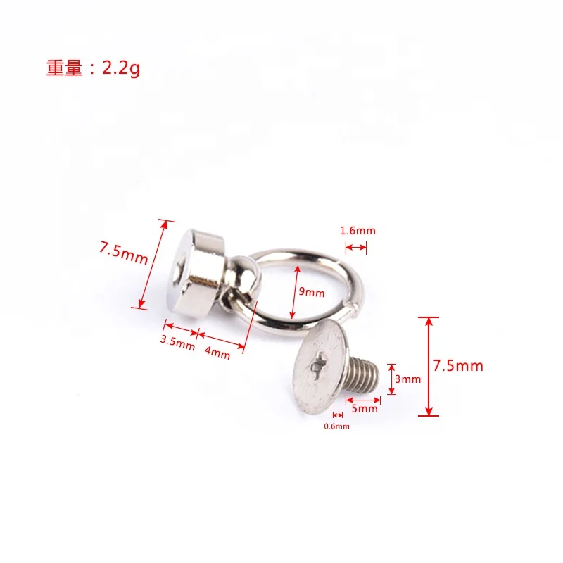 Латунные заклепки Ivoduff, шпильки, винт-крепеж, винт, шпилька, кольцо с круглой головкой, аксессуары для работы с кожей