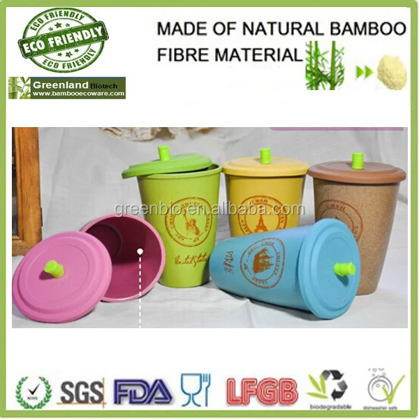 100% recycled alternative to plastic, glassware ceramics Bamboo Fiber Cup