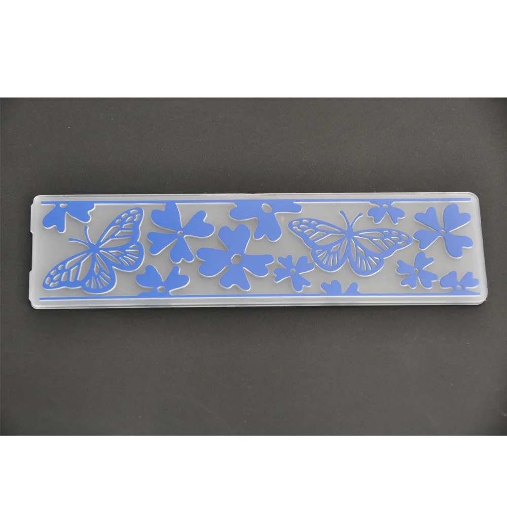 Flower design pp embossing folder stencil and clear stamp set for DIY making card