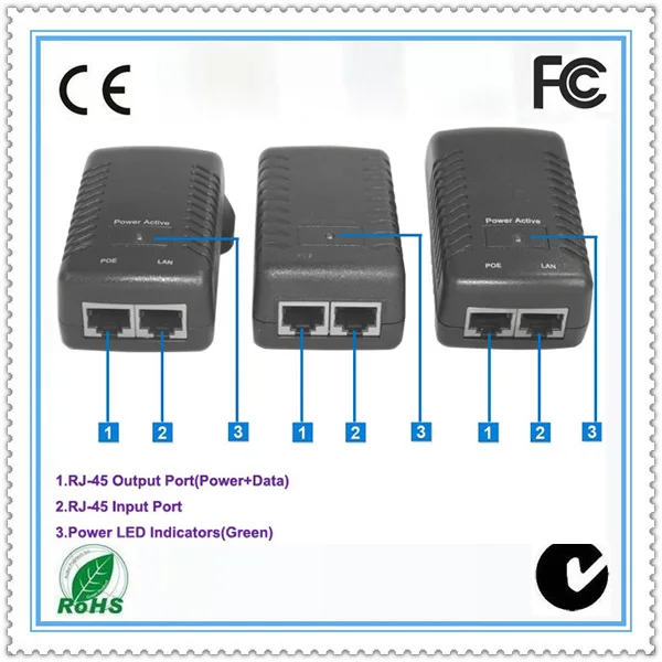  Заводская цена EU US UK AU plug настенное крепление 48W 48V 1A POE адаптер