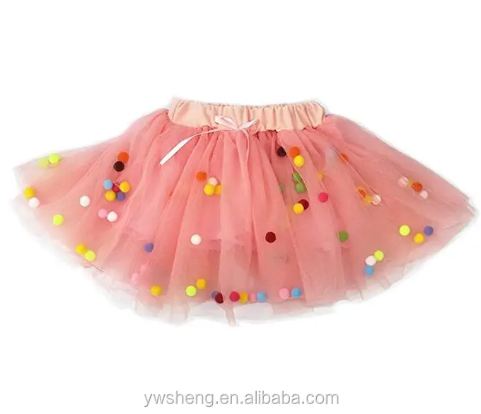 Infinity Baby Girls TUTU skirt Multi-Layer Tulle Balls Pom Pom Dress for Toddler Girls