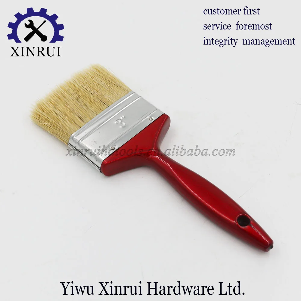 Red Wooden Handle Bristle Paint Brush
