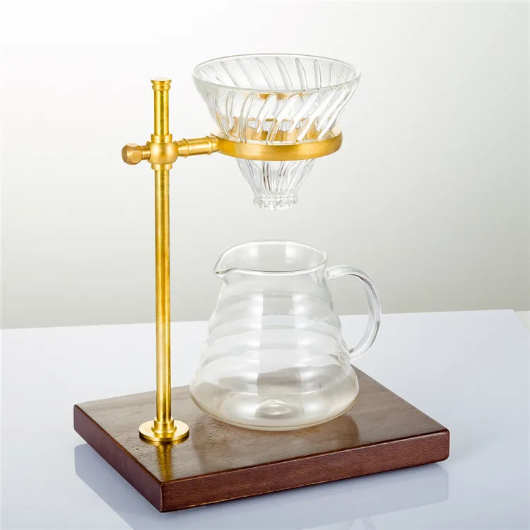 Wholesale Handmade Single Server Unique Design Coffee Maker with coffee dripper holder