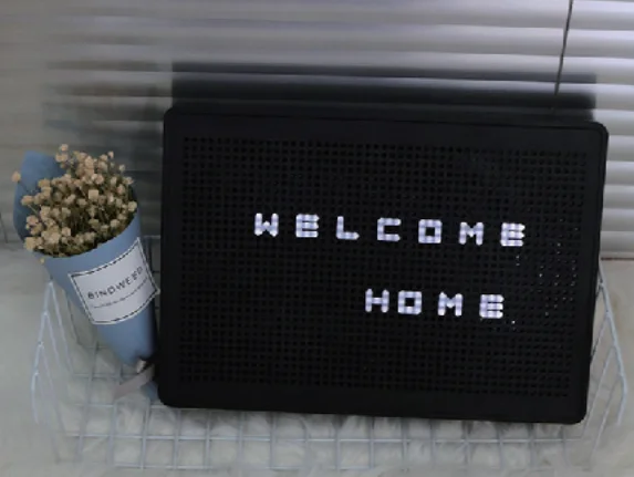 
Battery Powered advertising board A4 led light up peg board with colorful letters numbers symbols for Christmas decoration 