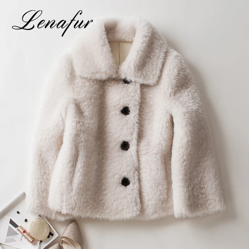 4 вида цветов Элитная овчины меховое пальто овчина двойной уход за кожей лица кожи овечьей шерстью для женщин