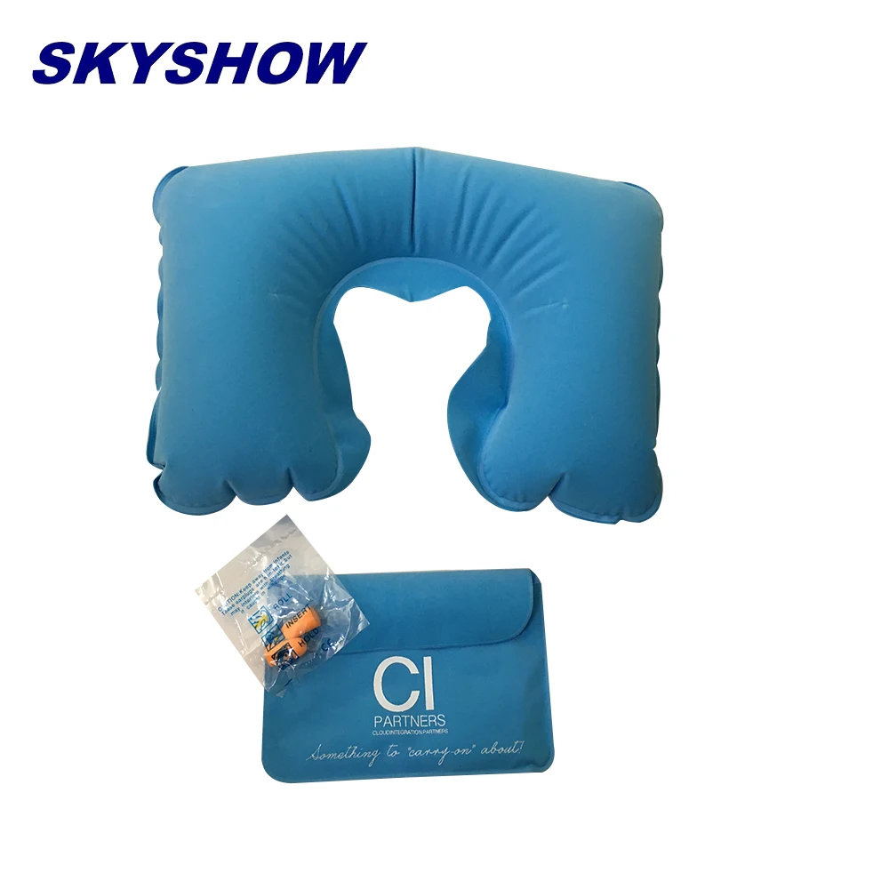 New Design Factory Price Inflatable Pillow Travel Set