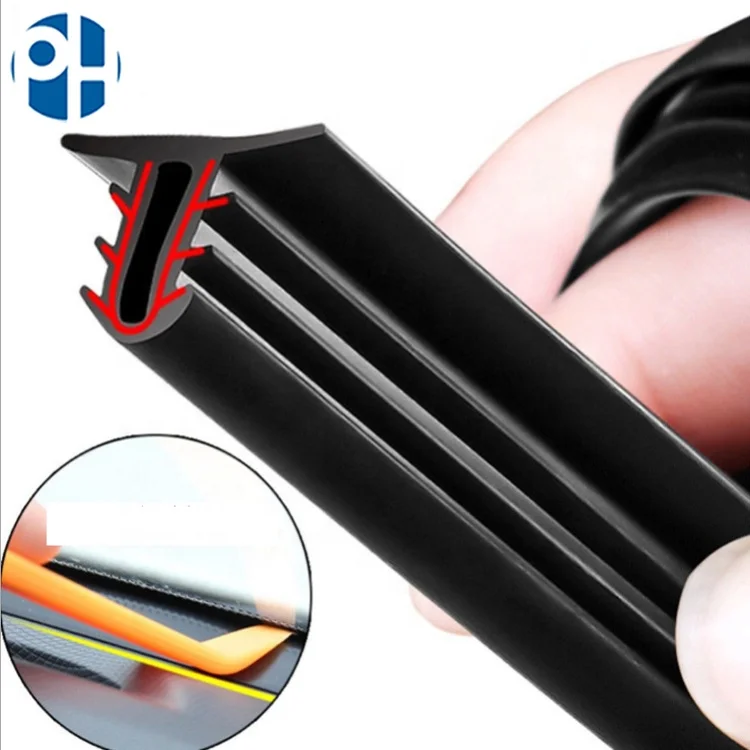 Black Rubber 1.6m Car Windshield Dashboard Sealing Strip with  Soundproof Anti-dus