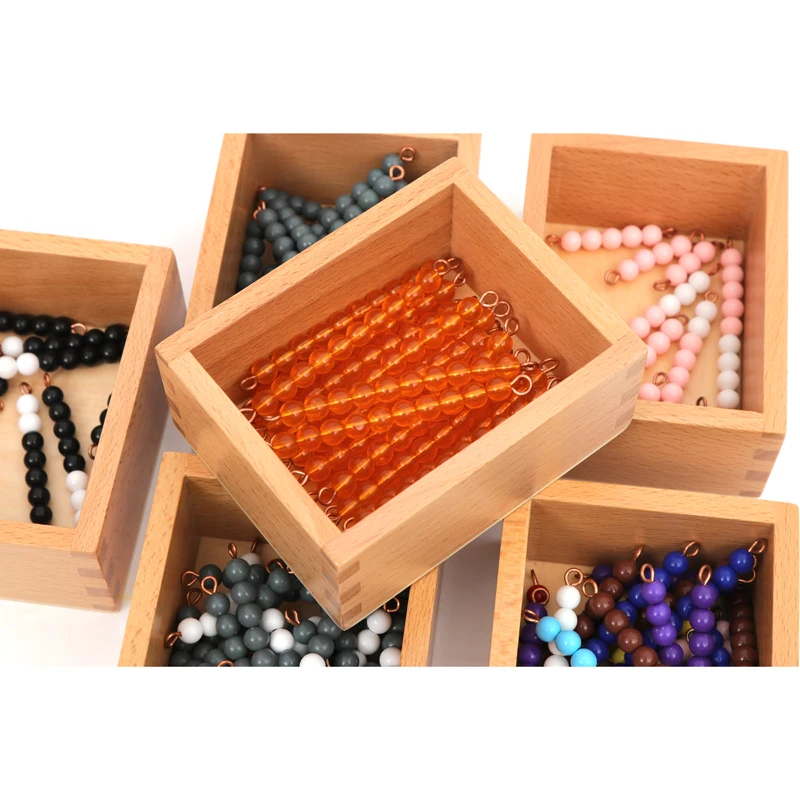 Высококачественное детское оборудование Монтессори «сделай сам», классические и привлекательные игрушки Монтессори, Цветные Кубики из бисера