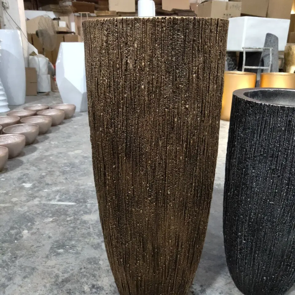 FRP Home Living Design Decorative Natural Sandstone Planter Pot