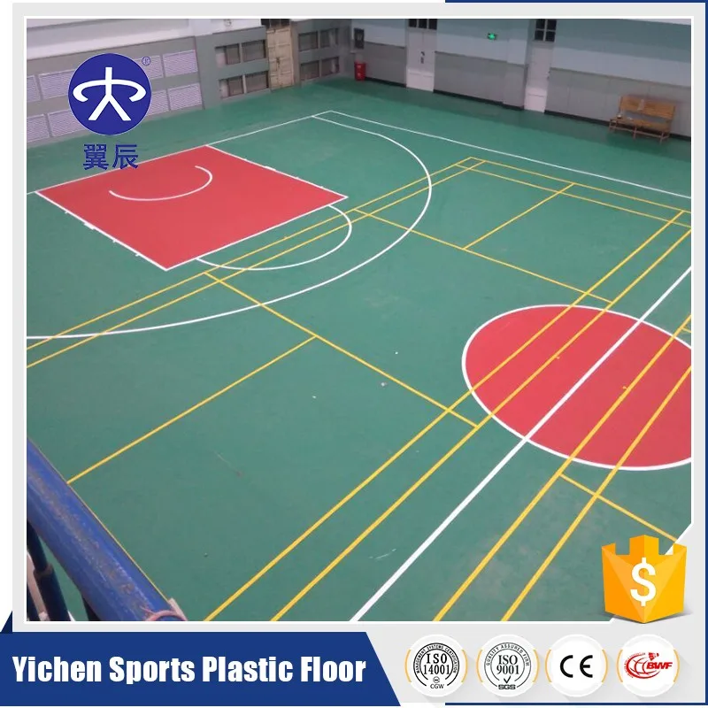 Basketball court sports floor