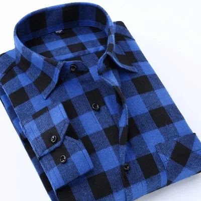 Oemtailor Fashion Casual Mens Plaid Flannel Shirt for Wholesale Custom Logo Flannel Fabric Woven Long Sleeve Printed for Winter